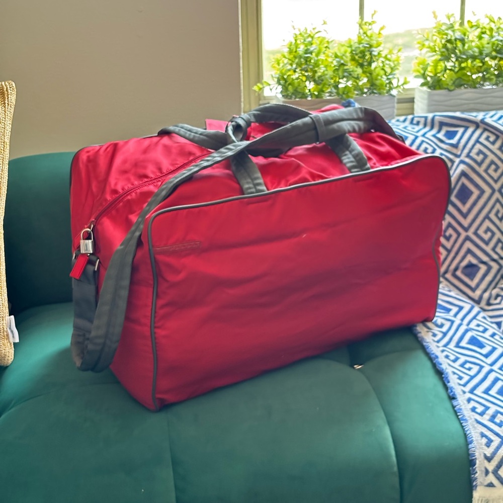 Prada Red Duffel Bag